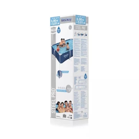 Bestway 56404 BW Каркасный бассейн Steel Pro 300х201х66см, 3300л Bestway 56404 BW Каркасный бассейн Steel Pro 300х201х66см, 3300л